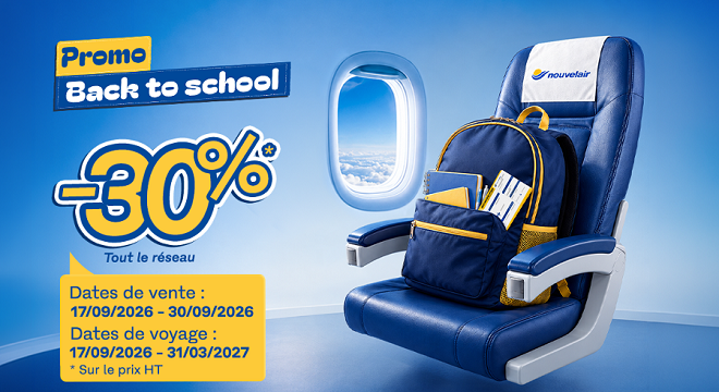 La promotion « BACK TO SCHOOL » de nouvelair est de retour !
