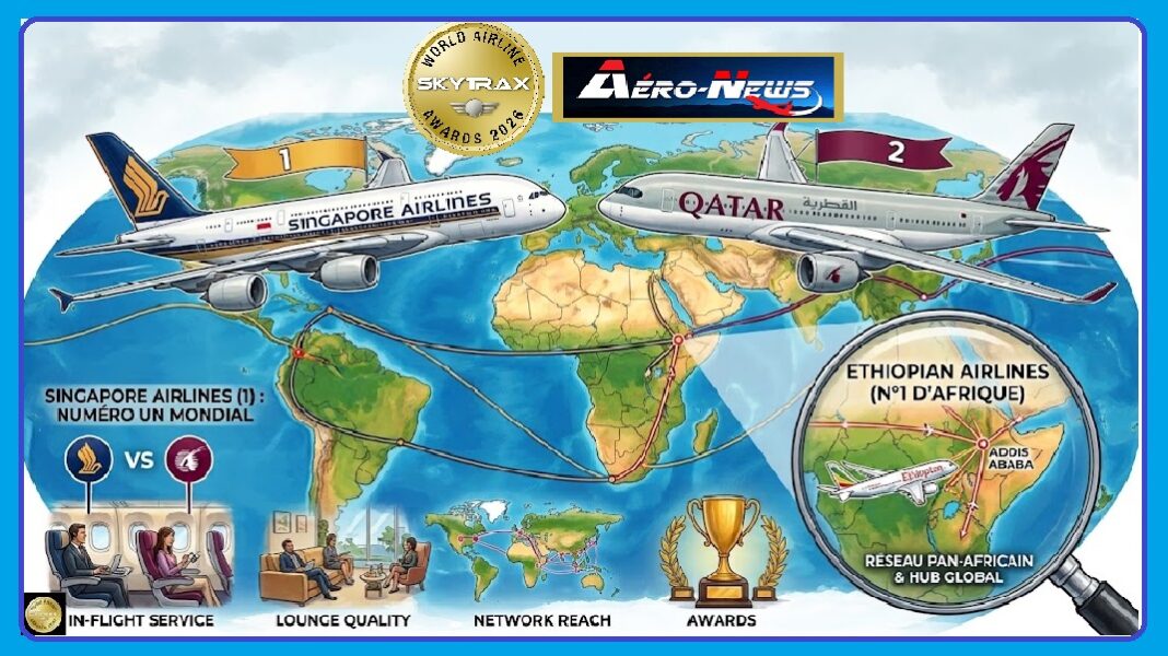 skytrax-world-airline-awards-2026-singapore-airlines-detrone-qatar-airways-turkish-airlines-et-air-france-au-sommet-europeen-ethiopian-regne-sur-lafrique-et-tunisair-a-la-peine