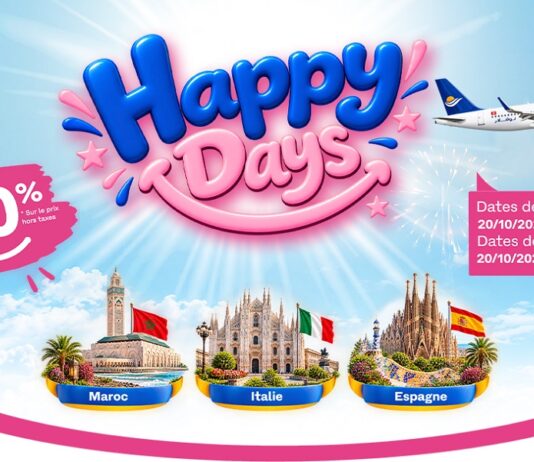 Nouvelair réactive sa promo « Happy Days » avec -30% vers l’Espagne, l’Italie et le Maroc